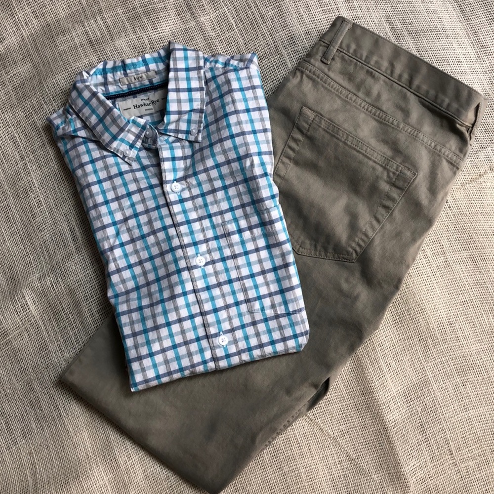 Hawker Rye Shortsleeved stretch Button Down Shirt